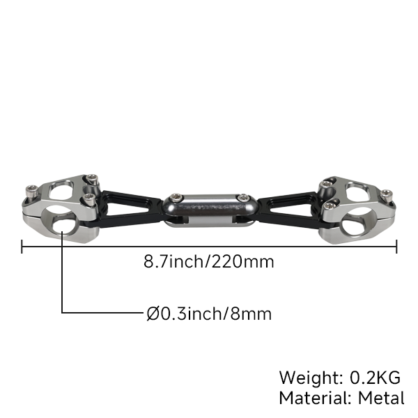 BS4049 - HIGH QUANTITY CNC HANDLE BAR SUPPORT 153MM IN ALLOY FOR CT70 AND Z50