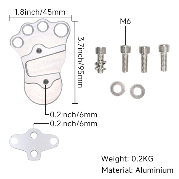 BS4083 - CNC BRAKE PEDAL COVER IN ALLOY
