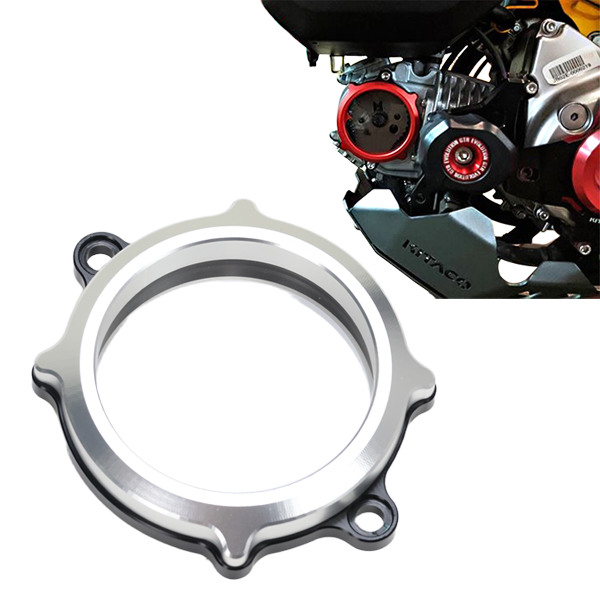 BS4117 - HONDA ST 125 AND MONKEY Z 125 AFTER MARKET ENGINE LEFT SIDE CNC GLASS TIMING CHAIN COVER IN ALLOY