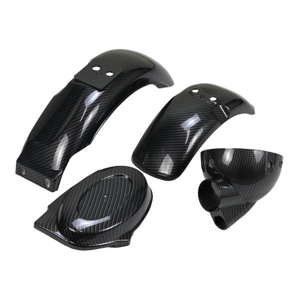 BS4173 - Z50 BLACK CARBON LOOKING FRONT AND REAR FENDER HEAD LIGHT SHELL AND SIDE PANEL AS A SET
