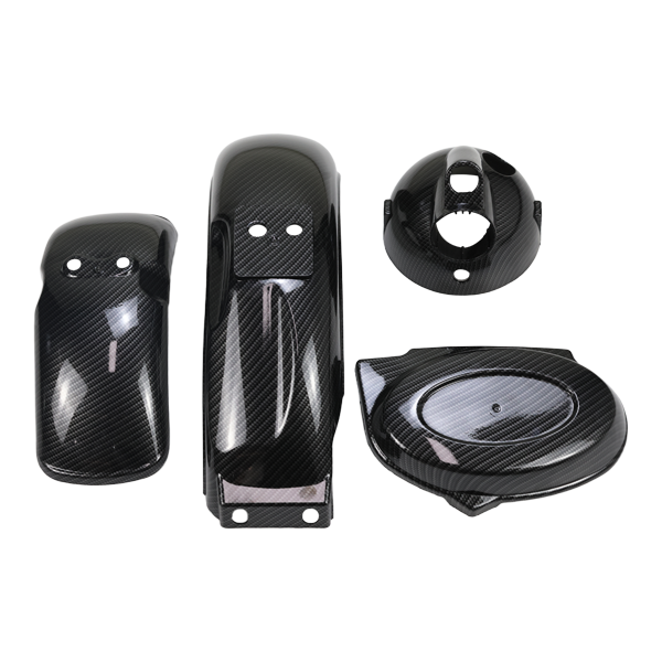 BS4173 - Z50 BLACK CARBON LOOKING FRONT AND REAR FENDER HEAD LIGHT SHELL AND SIDE PANEL AS A SET