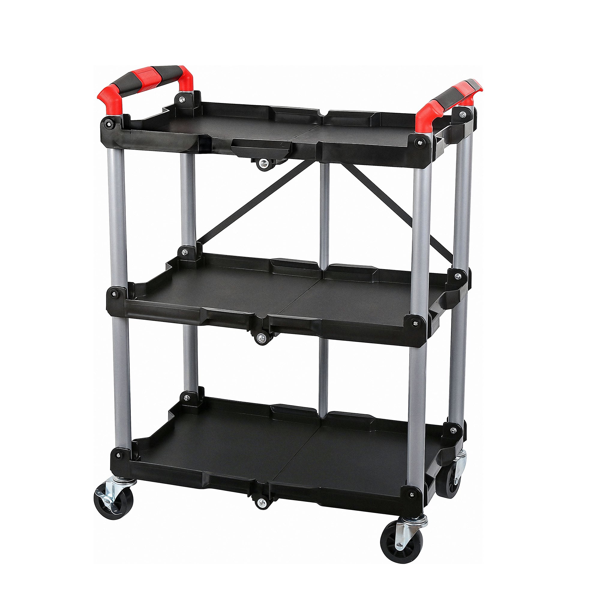 CT0681 - Folding Workshop Trolley 3 Shelf