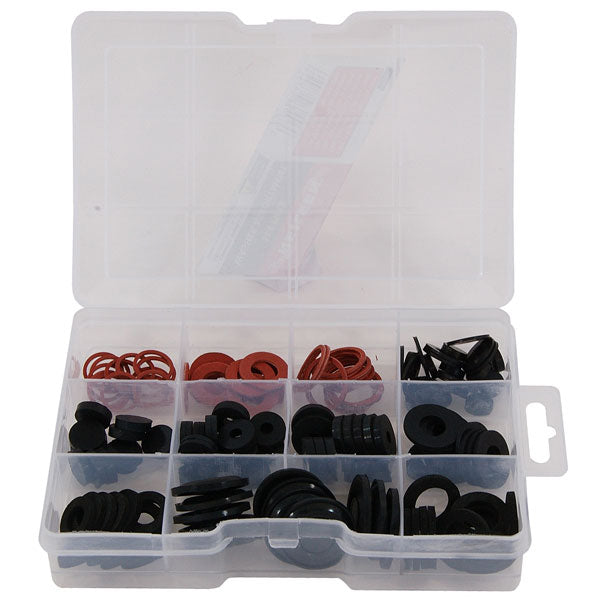 CT0742 - 144pc Rubber Washer / Fibre Gasket Set - Assorted
