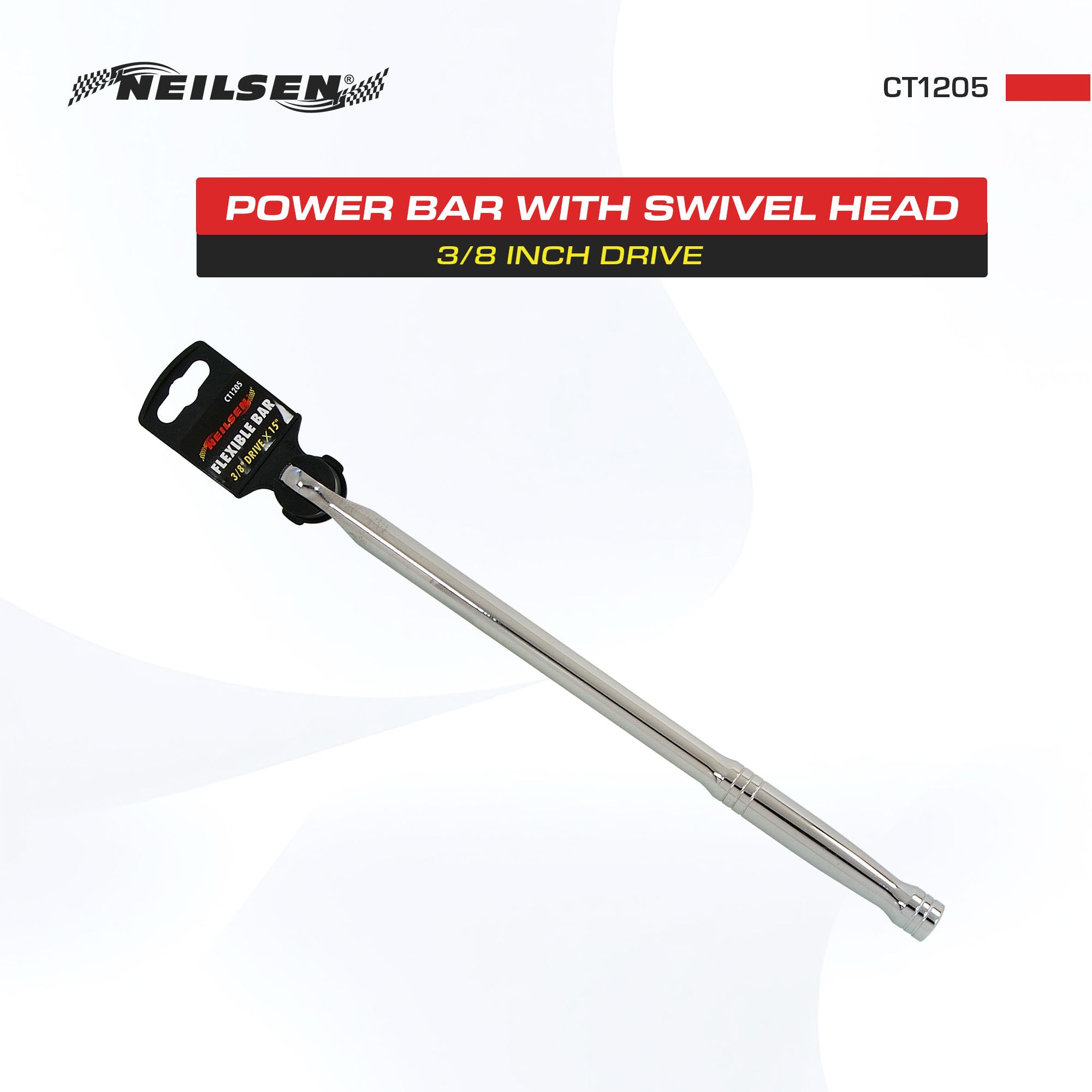 CT1205 - 3/8 Inch Drive Power Bar With Swivel Head