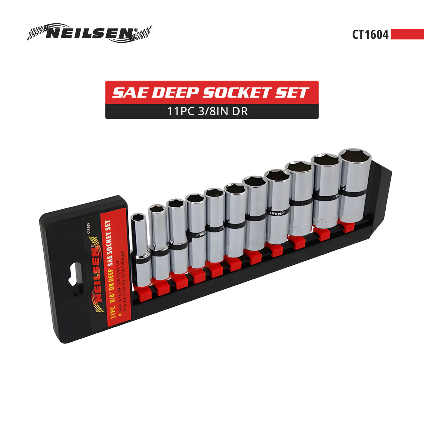 CT1604 - 11pc 3/8in DR SAE Deep Socket Set