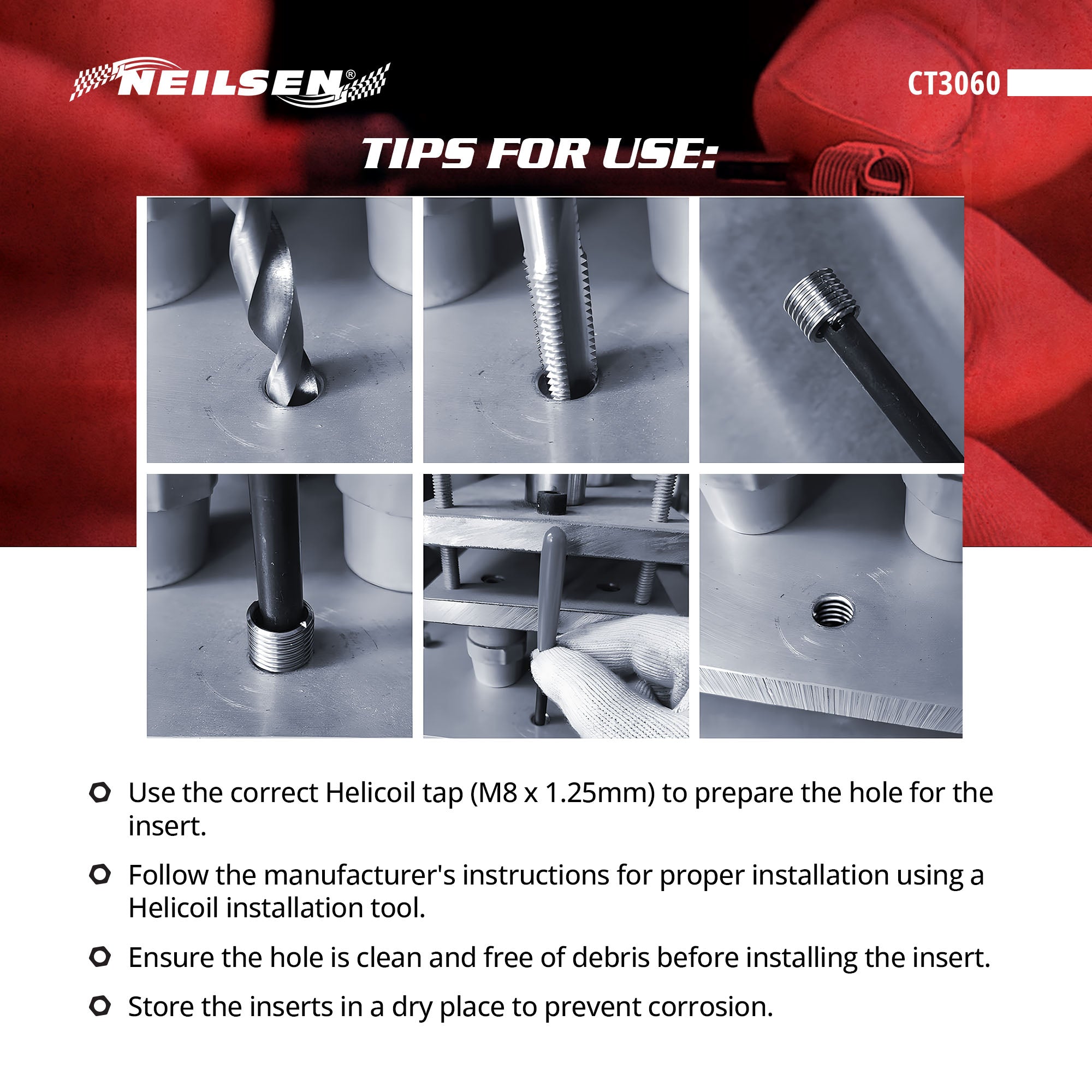 CT3060 - Helicoil Type Thread Inserts 25pc