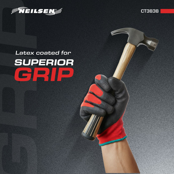 CT3838 - 12 Pack Latex Work Gloves Size 9 Large