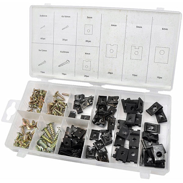 CT4101 - 170pc Screw and U-Type Cushion Set - Assorted