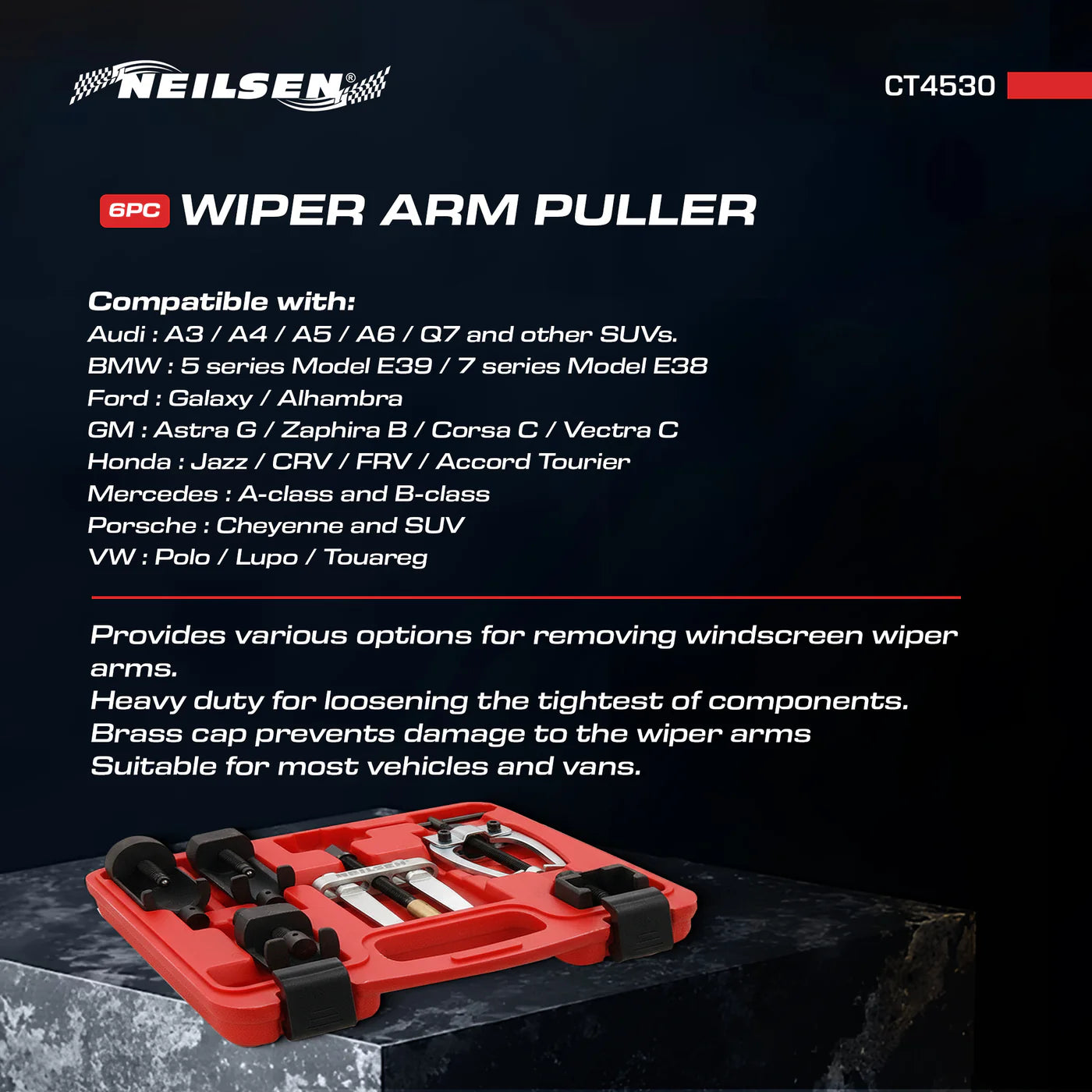 CT4530 - 6pc Wiper Arm Puller