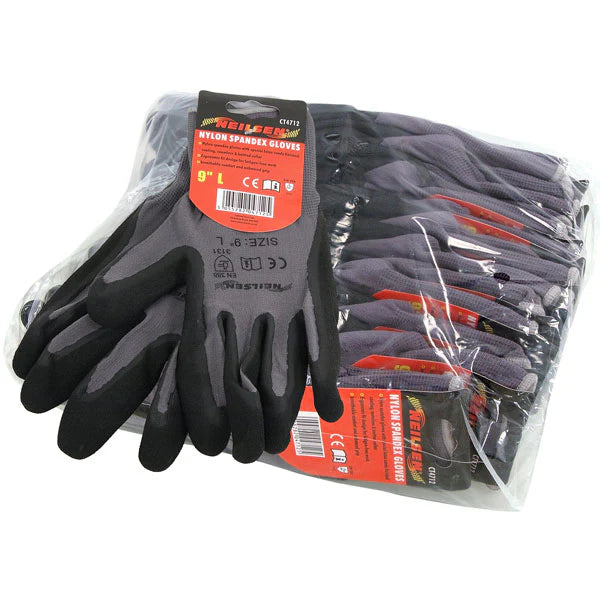 CT4712 - Nylon Spandex Gloves Size 9 Large Pack of 12 Pair