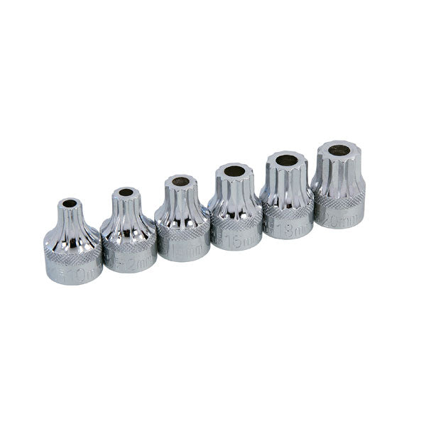 CT4957 - 6pc 1/2in DR Spline Bit Set