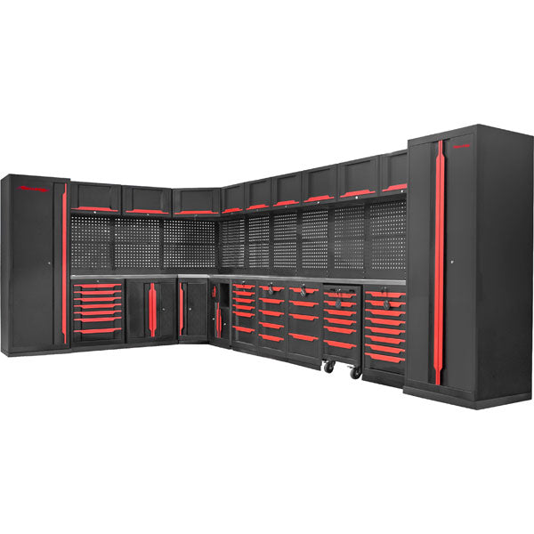 CT5454 -35pc Deluxe Garage Tool & Equipment Storage Unit Black with LED Lighting