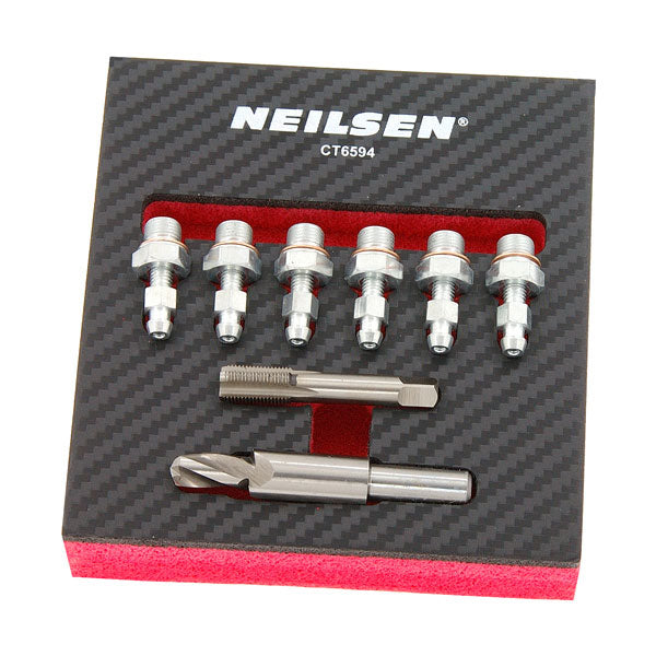CT6594 - 8pcs Brake Caliper Bleed Nipple Set Repair Range M5-M8