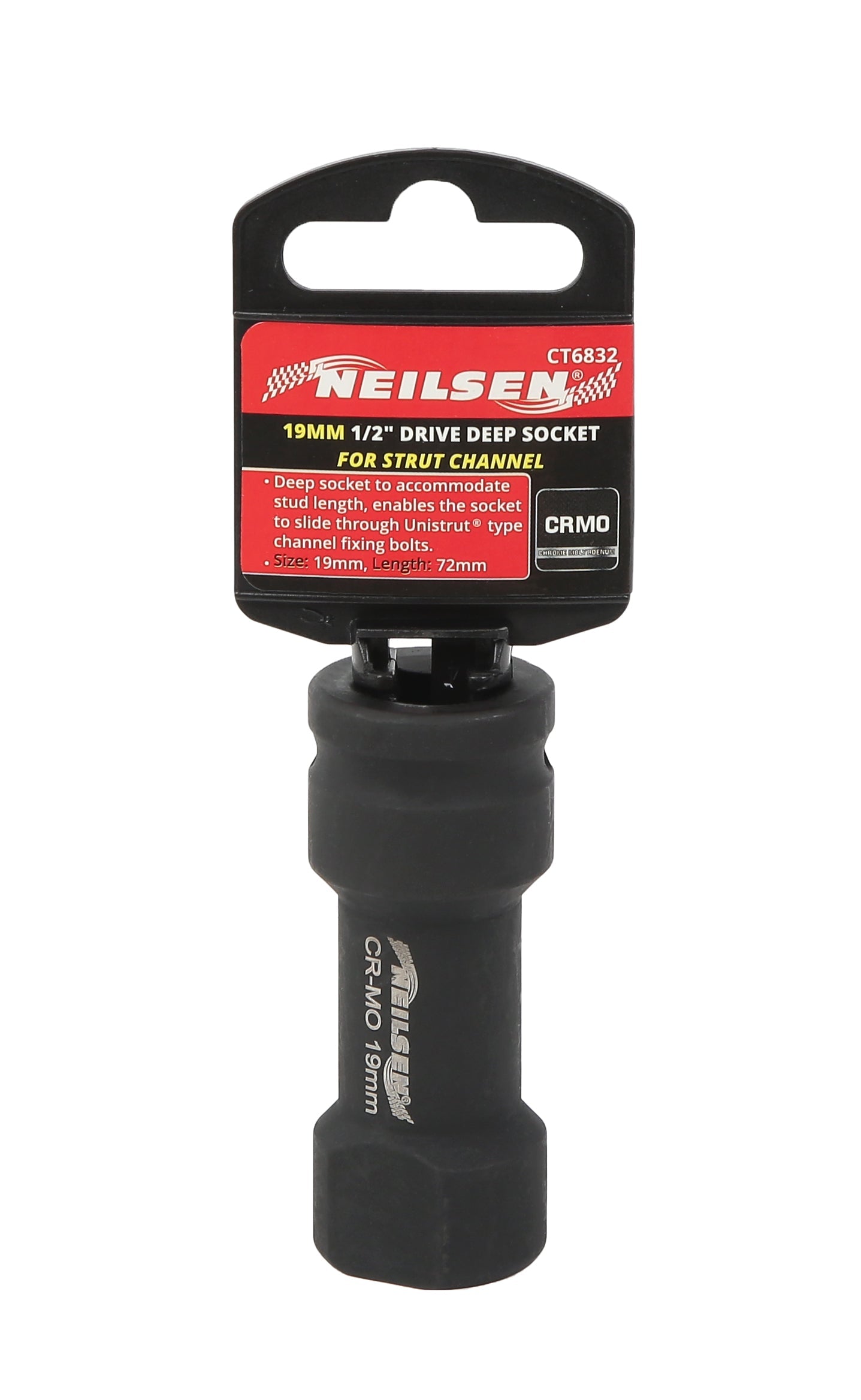 CT6832 - 19mm 1/2" Deep Socket for Strut Channel