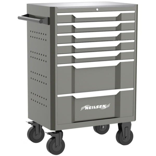 CT6939 - 27inch 7 Drawer Mobile Roller Tool Cabinet With Stainless Steel Top