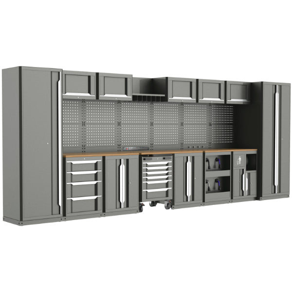 CT6944 - 42pc Workshop Storage System With Wooden Worktop