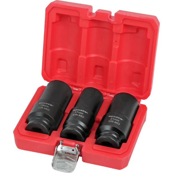 CT7122 - 3pc 1/2 Inch Square Drive Weighted Impact Socket Set