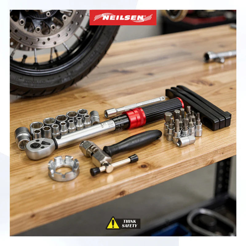 CT7151 - 34pc Torque Wrench Set Ideal for For Motorcycle and Bike Repair