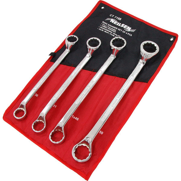 CT7198 - 4pc Jumbo Ring Spanner Set Polished