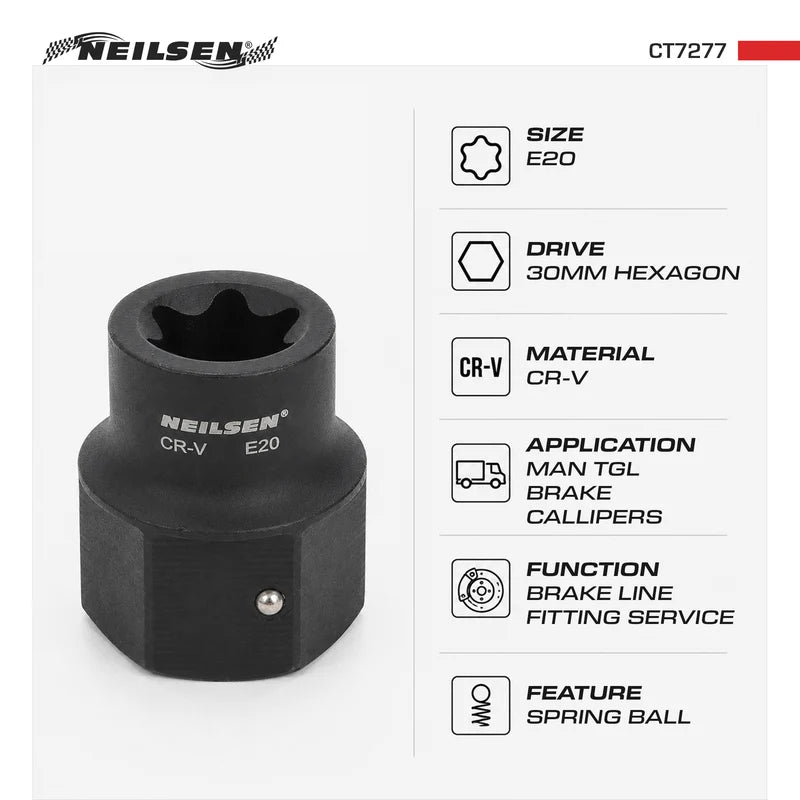 CT7277 - E20 Brake Caliper Socket for MAN, TGL