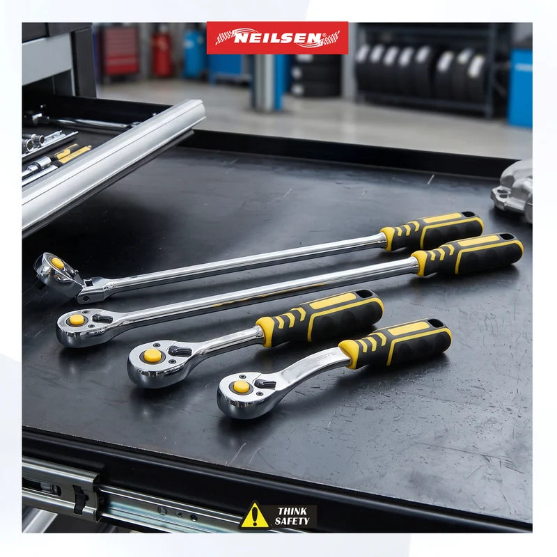 CT7294 - 4pcs 1/2"Sq Drive Reversible Ratchet Set 90T