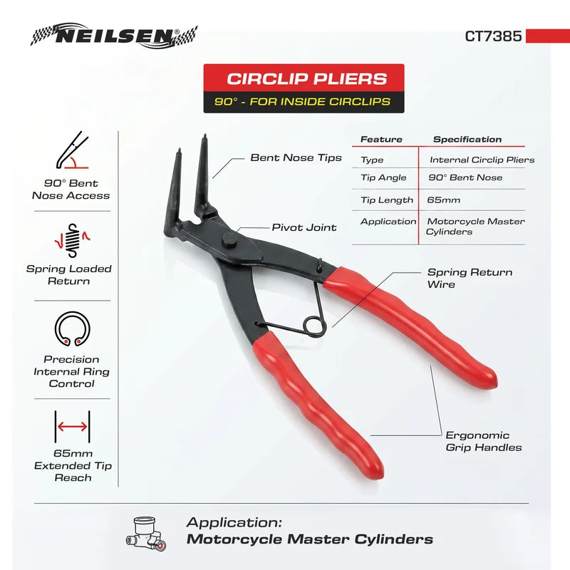 CT7385 - 90° Circlip Pliers For Inside Circlips
