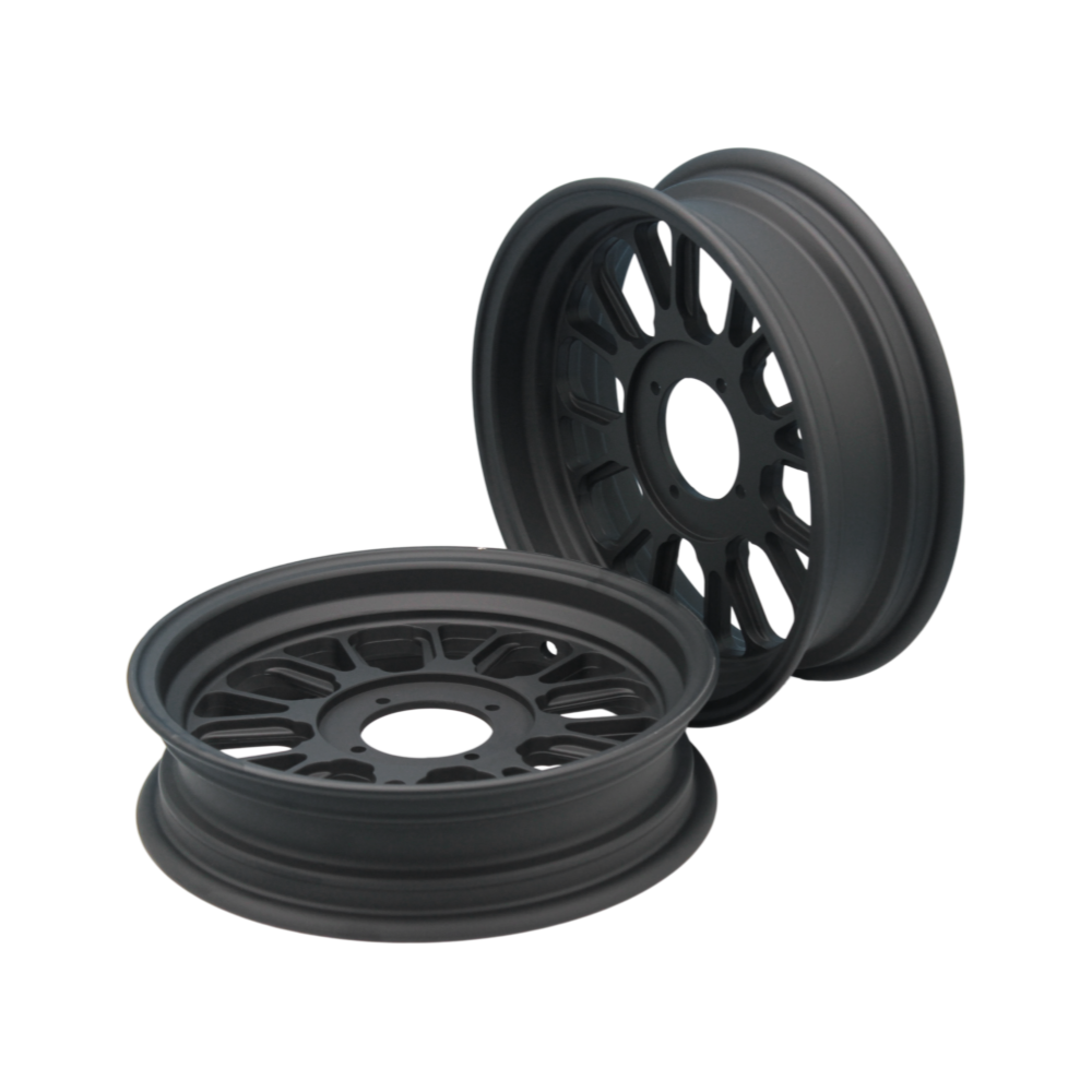 BS1437 MUNK Tubeless Alloy 12 Rims In Black 2.75J & 3.50J