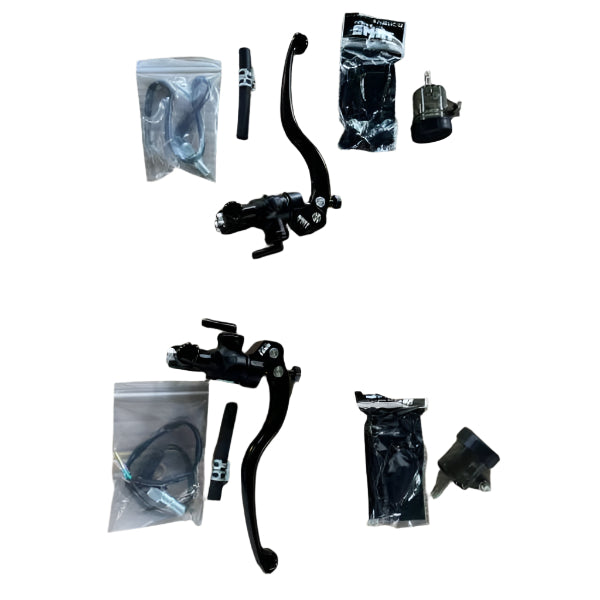 BS2286 - Left and Right Set of Alloy Brake Levers with Pump Kits in Black