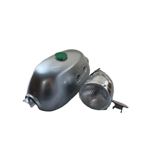 BS2157 - Tank and Small Light for Z50a Bike in Silver Small Badge on the Light