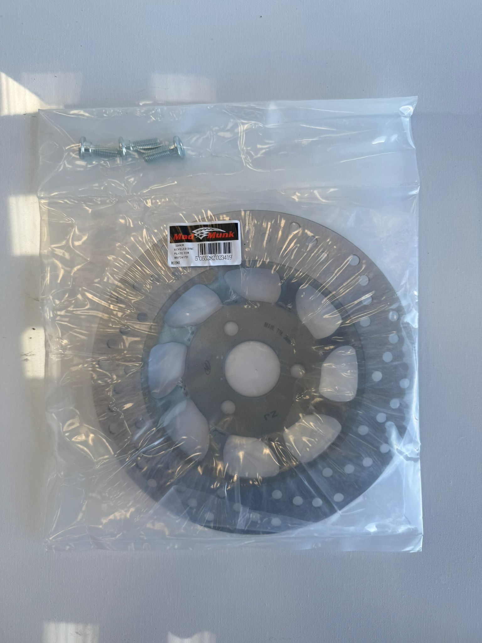 BS2341 - 220MM BEVELED DISC PLATE FOR BS1724 / BS1725