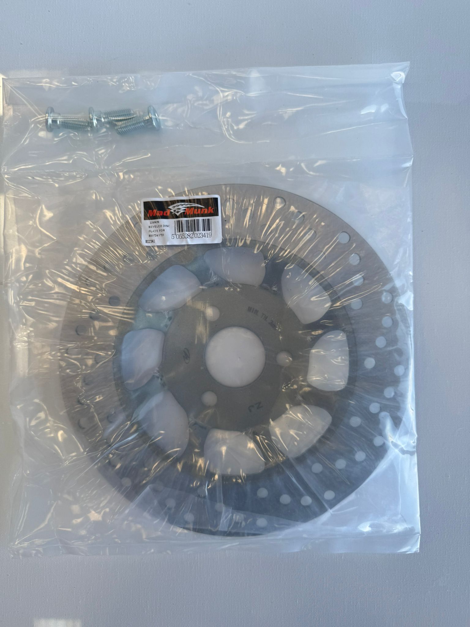 BS2341 - 220MM BEVELED DISC PLATE FOR BS1724 / BS1725