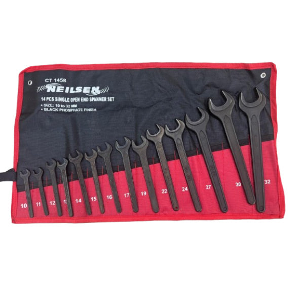 CT1458 - Single Open End Spanner 14pc Set 10-32mm