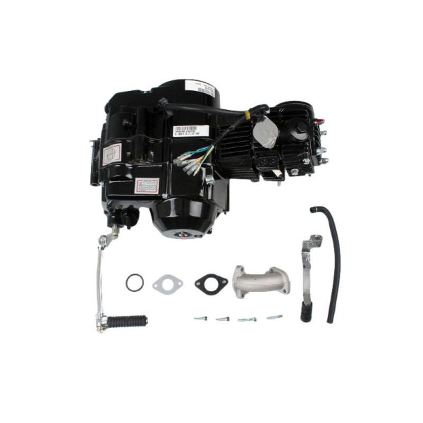 BS1027-BLACK - 50cc Semi Auto Engine 4 Speed Kick Only in Black