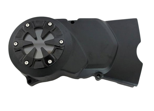 BS0729-BLACK - Kepspeed Engine Cover with CNC Plate in Black with Glass