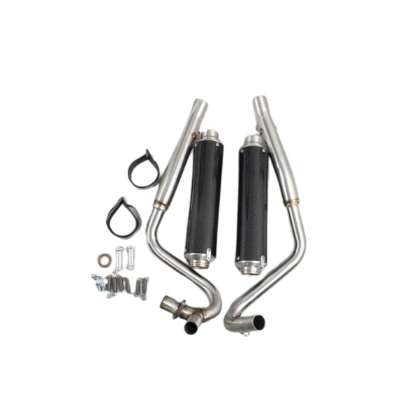 BS1485 - DAX Twin Upswept Exhaust in Carbon