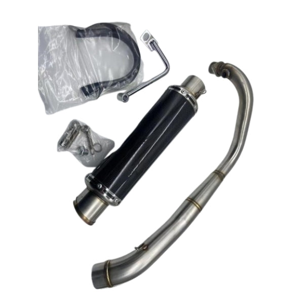 BS3454 - Stainless Steel pipe carbon styje muffer down swept Exhaust Dax Monkey Skyteam Zhenhua Euro 4