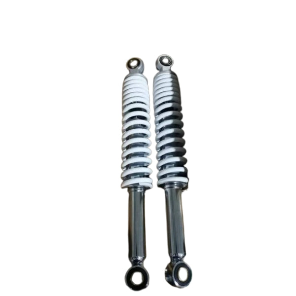 BS2354-330MM WHITE AND CHROME SHOCKS