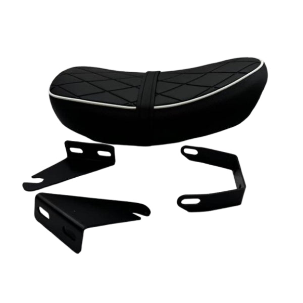 BS2352-MUNK LOW CHECK SEAT WITH WHITE PIPING