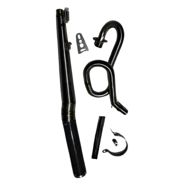 BS2447 - HONDA DAX ST125 CARBON UP SWEPT STAINLESS STEEL WITH LOOP