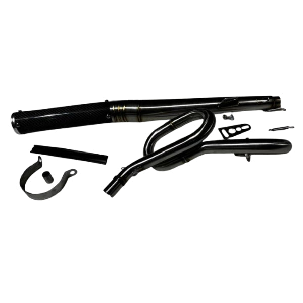 BS2447 - HONDA DAX ST125 CARBON UP SWEPT STAINLESS STEEL WITH LOOP