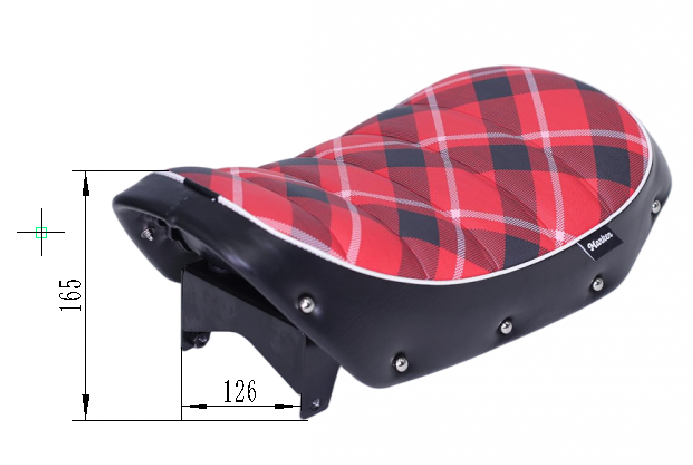 BS3872 - Lower Seat For HONDA MONKEY 125 In Red Check And Manken Motor Bikes