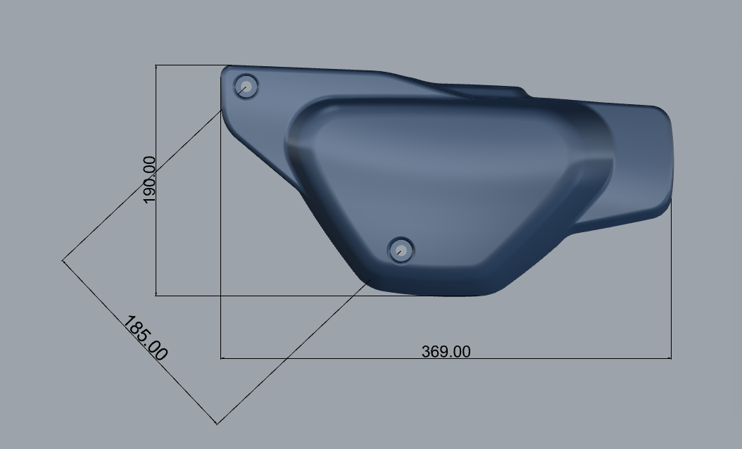 BS3916 - Black Right Side Panel For HONDA 125 And MANKEN MONKEY Bikes