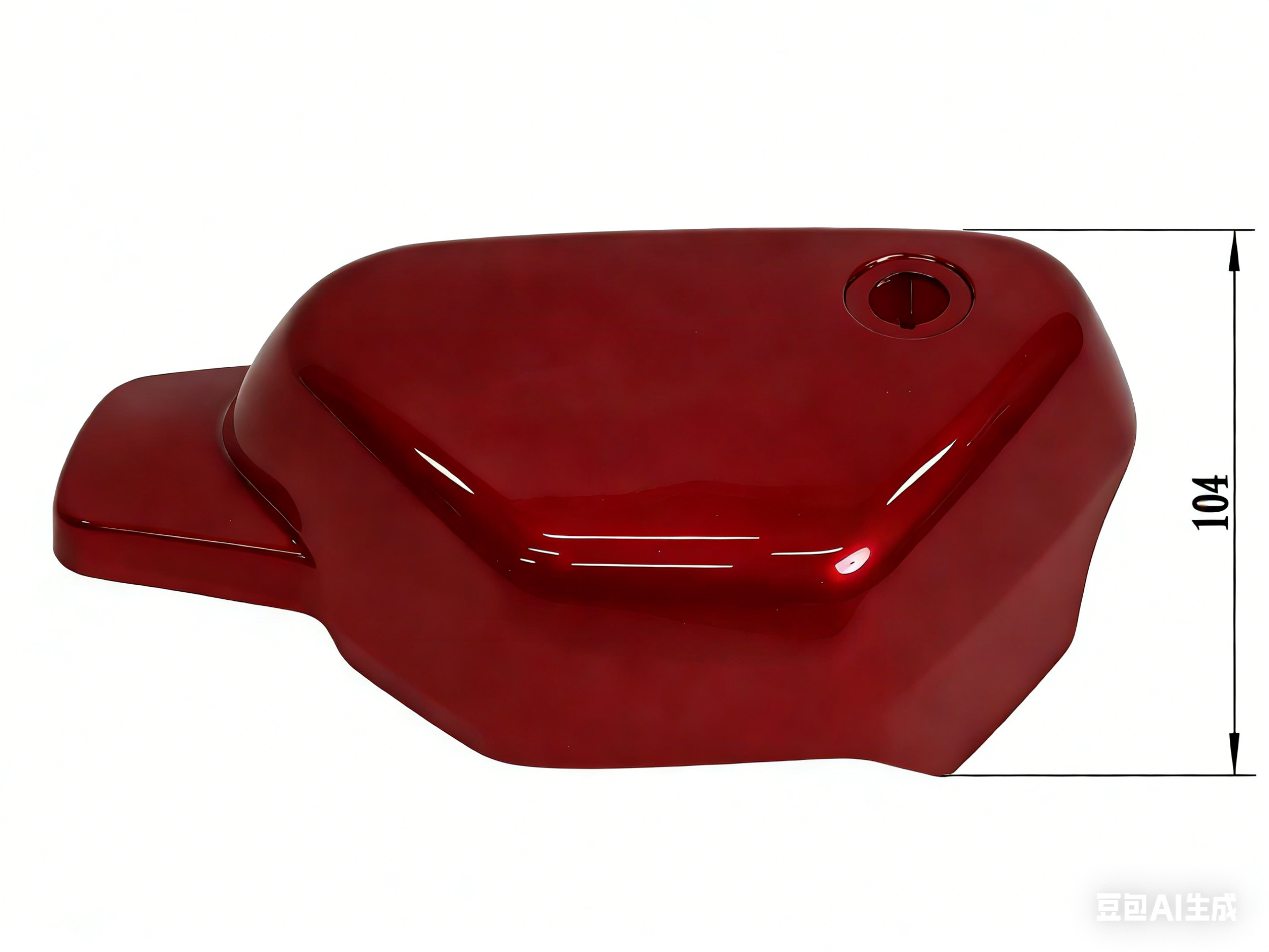 BS3797 - Red Side Panel HONDA 125 And MANKEN MONKEY Bike In Red