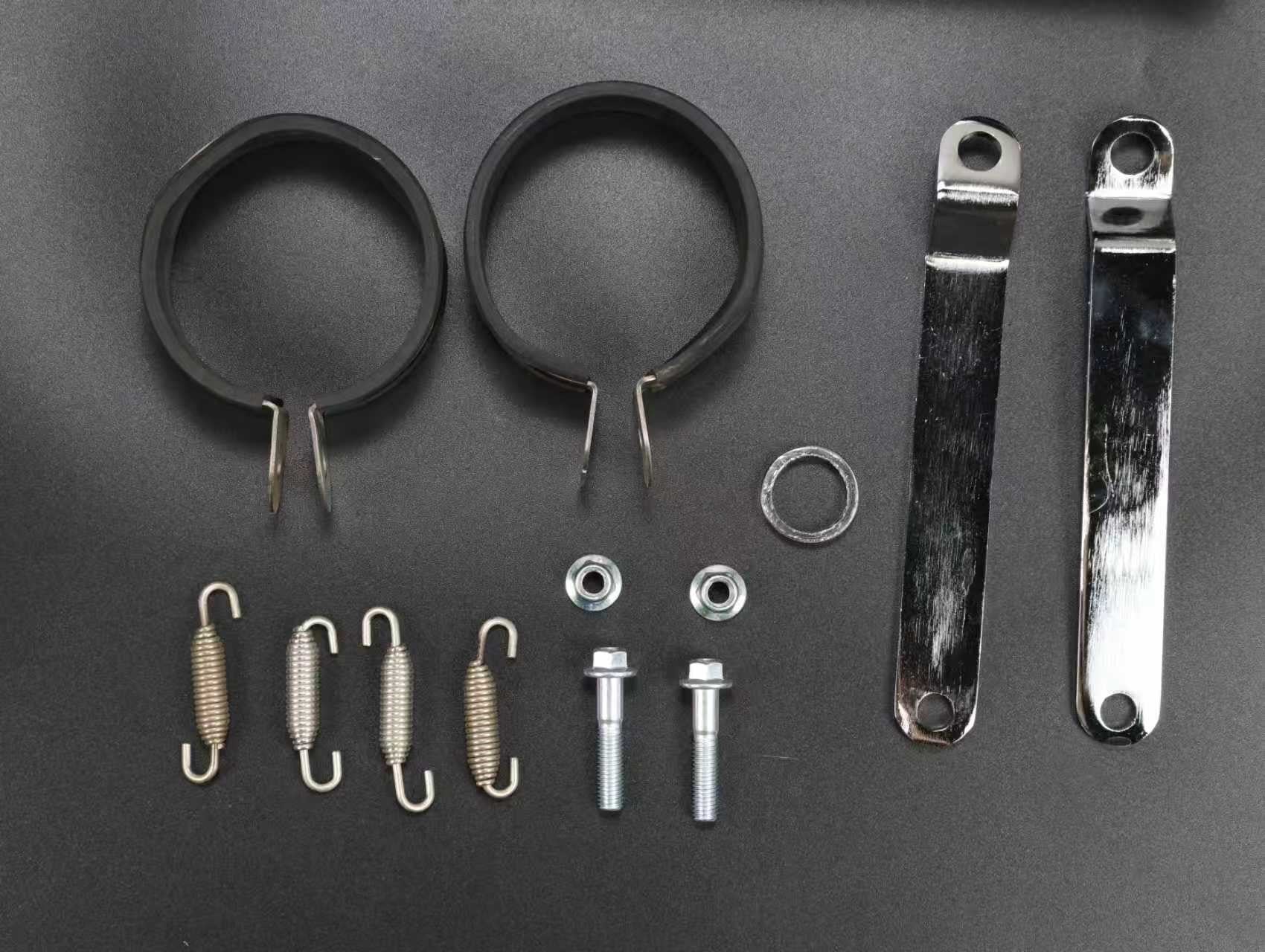 BS2586 - dx and munk twin down swept exhaust with real carbon mufflers