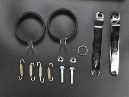 BS2586 - dx and munk twin down swept exhaust with real carbon mufflers