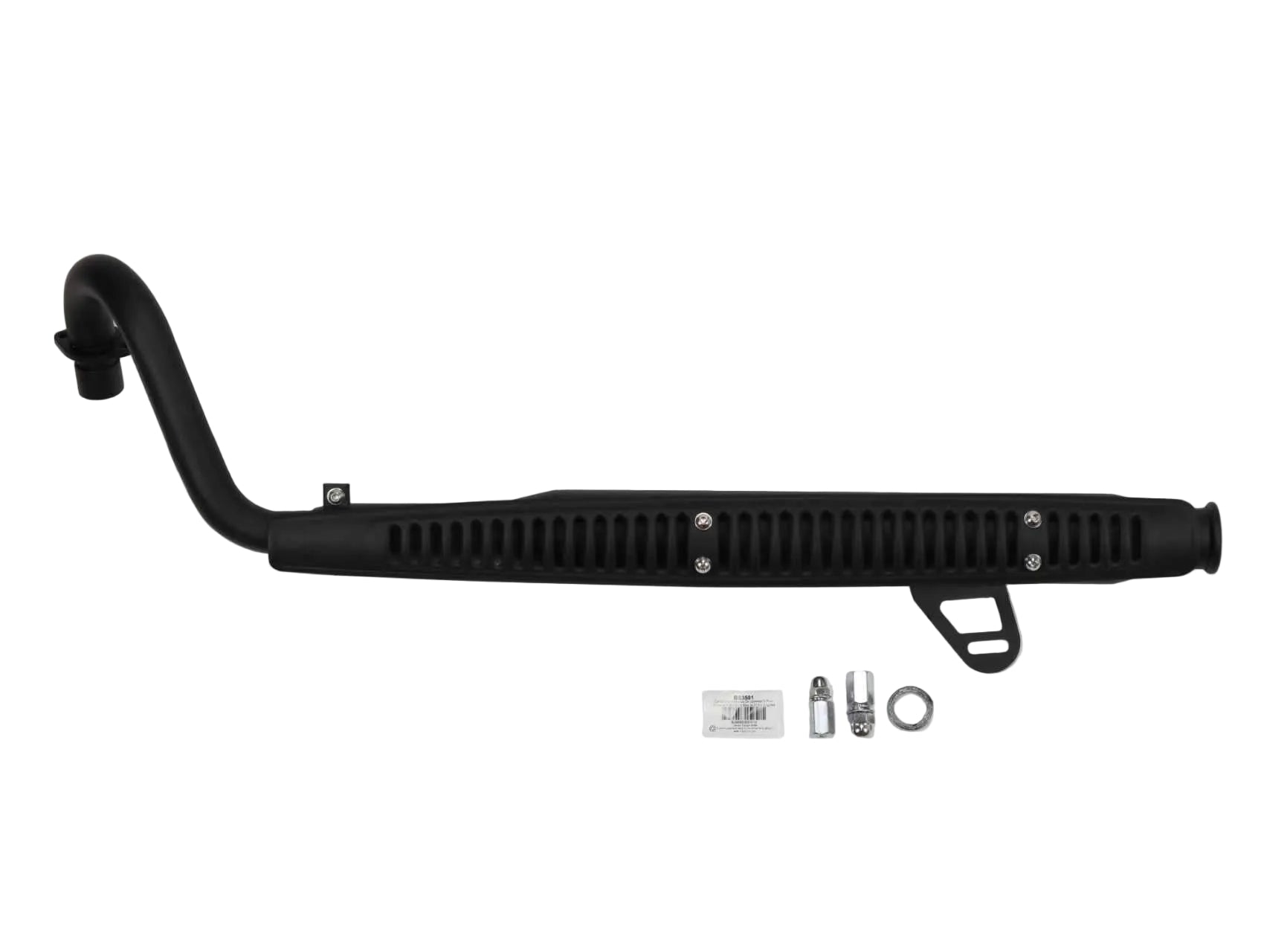 BS3501 - Carbon Performance Dx Upswept S/Steel Exhaust in Black Fit 50cc to 212cc Engines