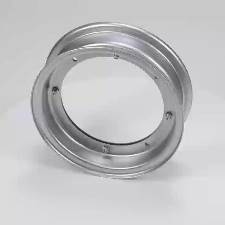 BS3783 - CT70 10" X 3.00" Silver 2 Piece Rim metal