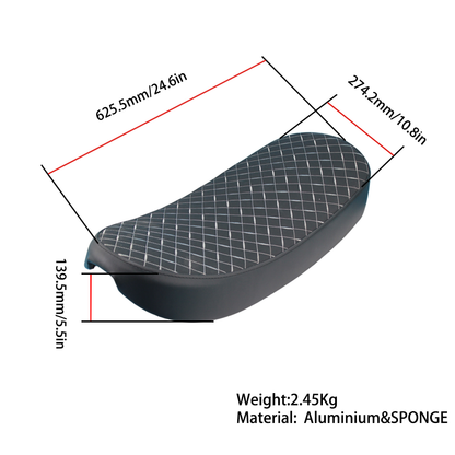 BS4155 - HONDA DAX ST 125 AFTER MARKET CUSTOM SEAT EMBROIDERED GRID IN BLACK