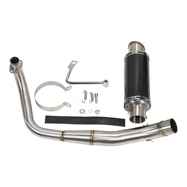 BS4190 - DX AND MUNK DOWN SWEPT SHORT EXHAUST MUFFER 210MM
