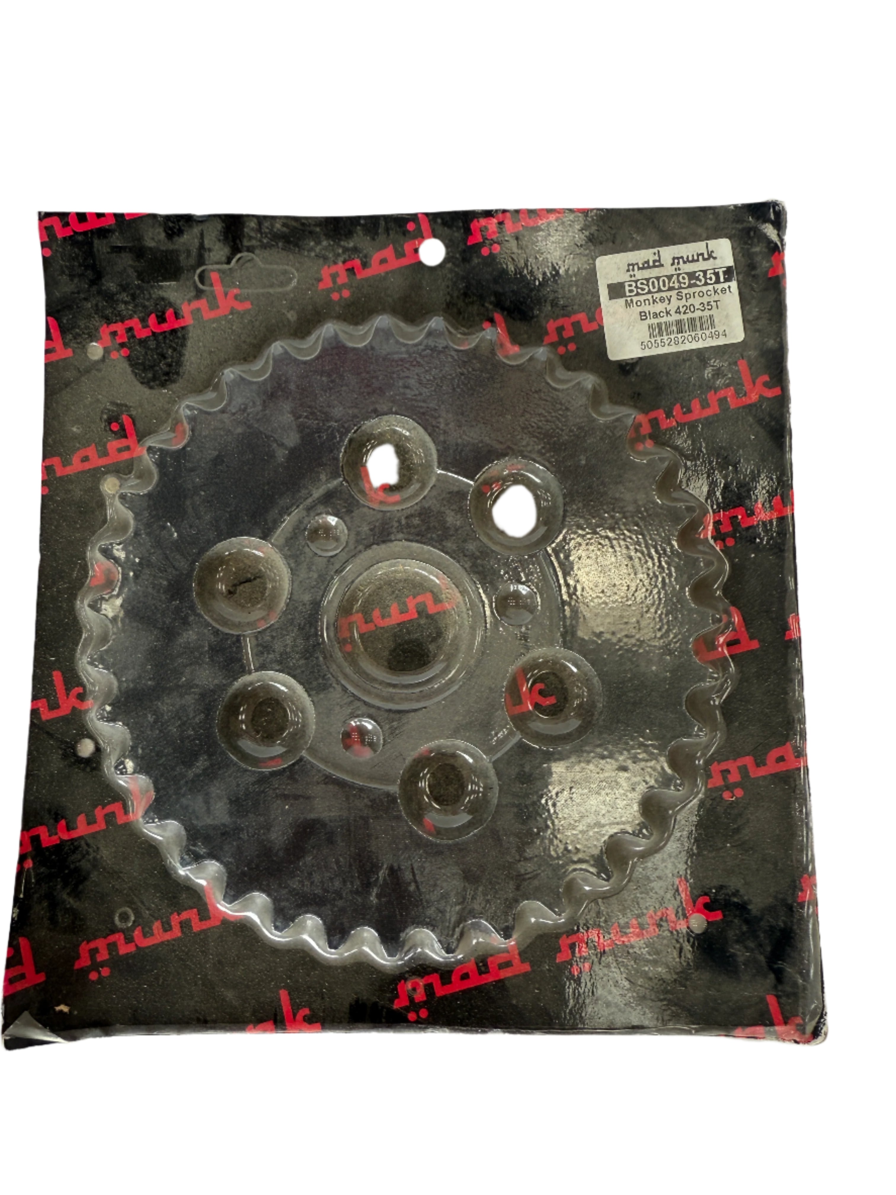 BS3738 - MUNK 3 HOLE BLACK REAR SPROCKET 35TH 420